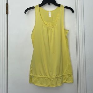 Lucy yellow yoga tank top